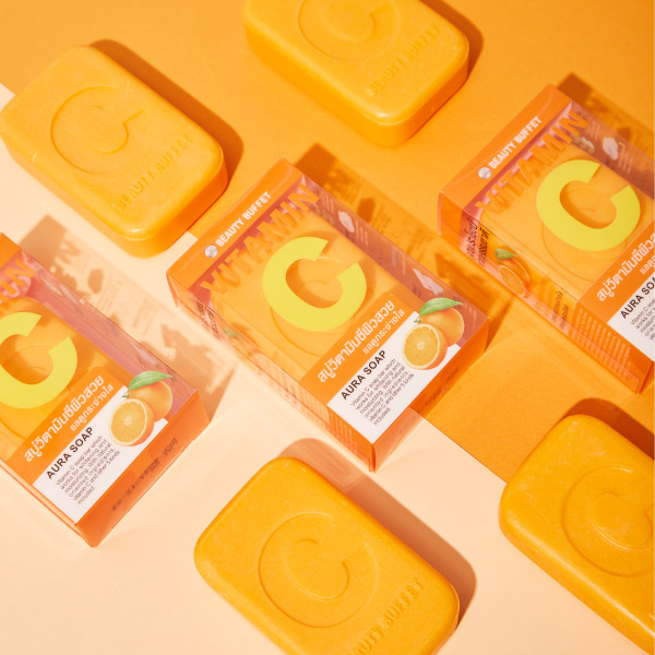 บิวตี้บุฟเฟต์ วิตามิน ซี ออร่า โซป (100 กรัม) BEAUTY BUFFET VITAMIN C AURA SOAP