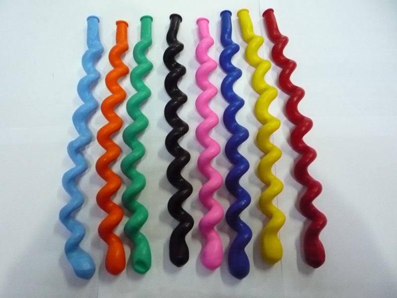 ลูกโป่งเกลียว Sprial Balloon คละสี แพ็คละ 10 ชิ้น