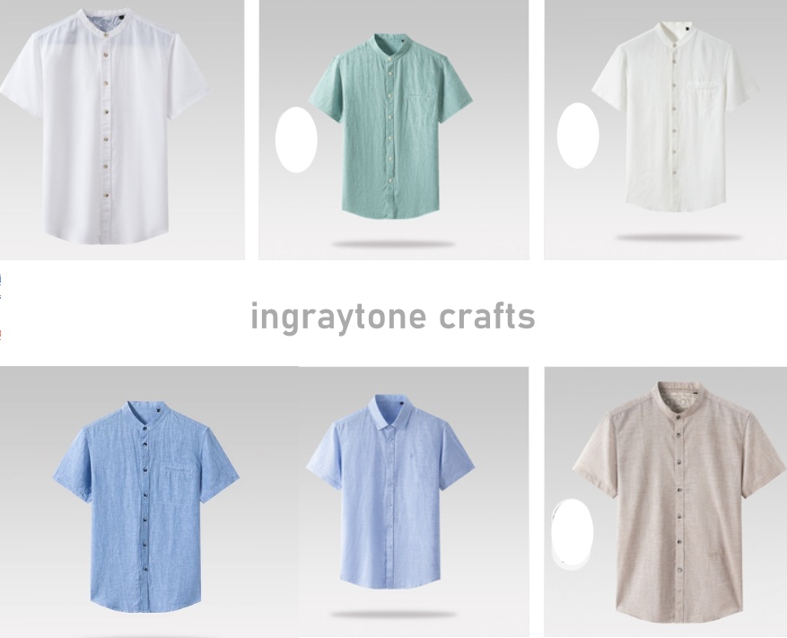 เสื้อเชิ้ตแขนสั้น คอจีน ผ้าลินินแท้ สีล้วน ฟ้าอ่อน น้ำตาล ขาว ครีม เขียว ชมพู No.36 38 39 40 41 42