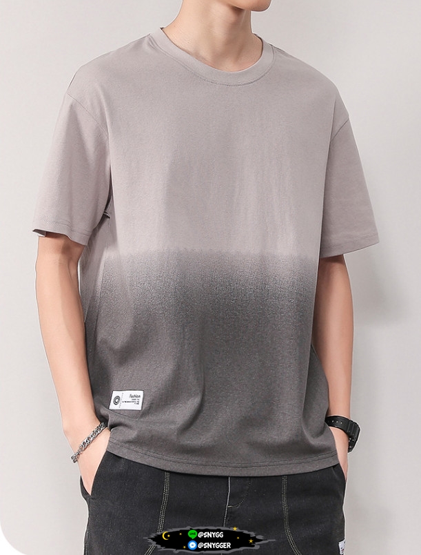 เสื้อยืดโทนไล่สี สีกากี