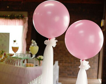 ลูกโป่งกลมจัมโบ้ไซส์ใหญ่ 30"Latex Balloon RB Pearl Pink สีชมพูมุก / Item No. TQ-39761 แบรนด์ Qualatex