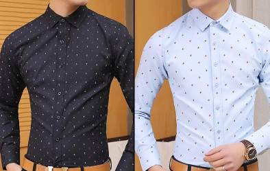 เสื้อเชิ้ตแขนยาว สลิมฟิต ปกเล็กพิเศษแฟชั่น No. สีขาว size 36
