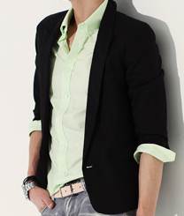 เสื้อสูทแฟชั่น ลำลอง สลิมฟิต แขนสั้น49ซม No.38 ดำ