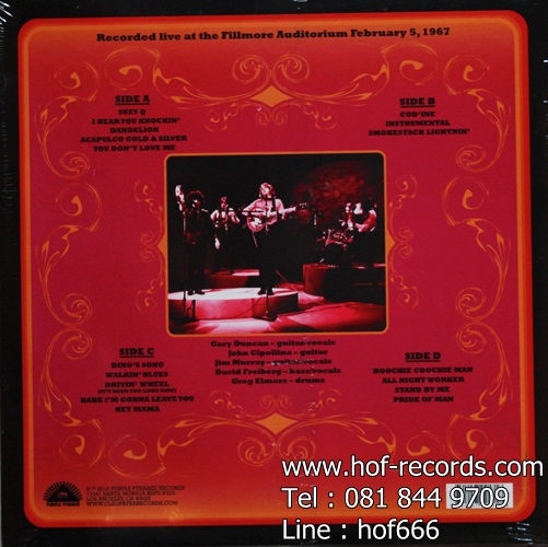 Quicksilver - Live Fillmore Auditorium February 5. 1967 2Lp N.