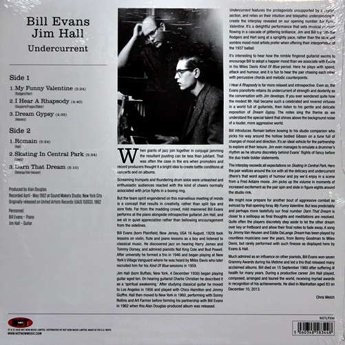 Bill Evans & Jim Hall - Undercurrent 1Lp New