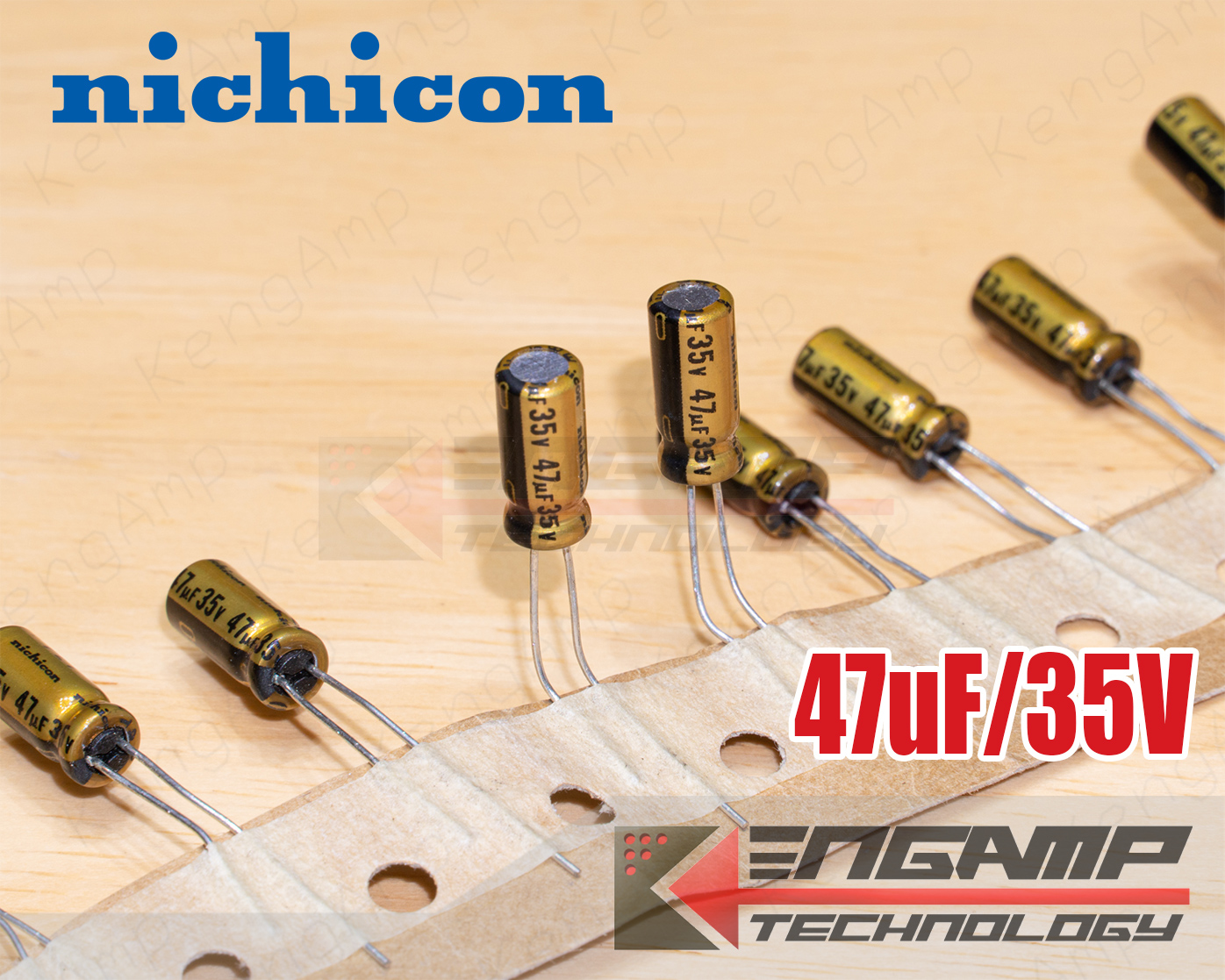 (10ตัว) [E-CAP] 47uF/35V 85 C Nichicon FW(M) 5x11mm P=2mm