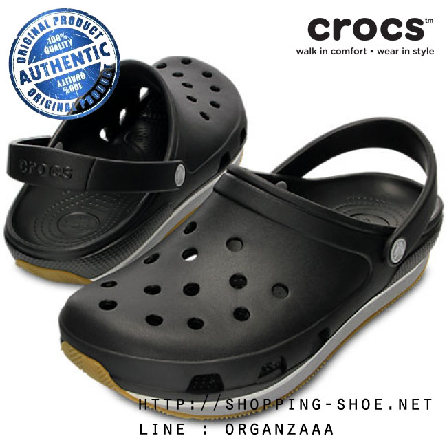 Crocs Retro Clog - Black / Light Grey ของแท้ Outlet ไทยและอเมริกา
