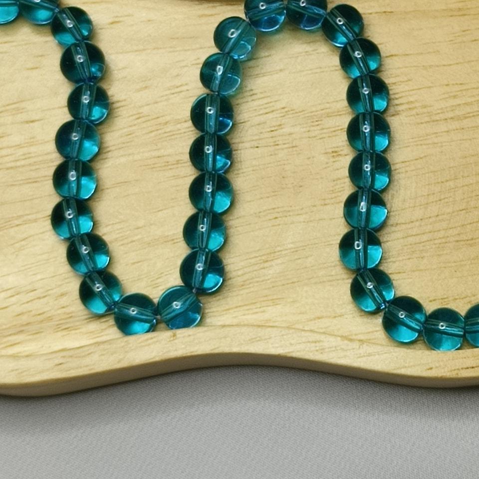 หินบลูควอตซ์ หินวิญญาณ รักษาโรค รักษาวิญญาณ เปิดเผยความรู้สึก ยาว 37 ซม. 8 มิล (50 เม็ด)