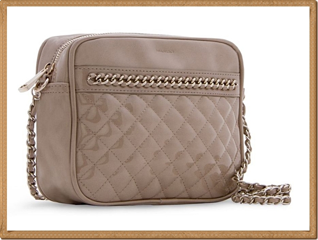 Mango - กระเป๋าสะพาย หนังแก้ว สีกากี