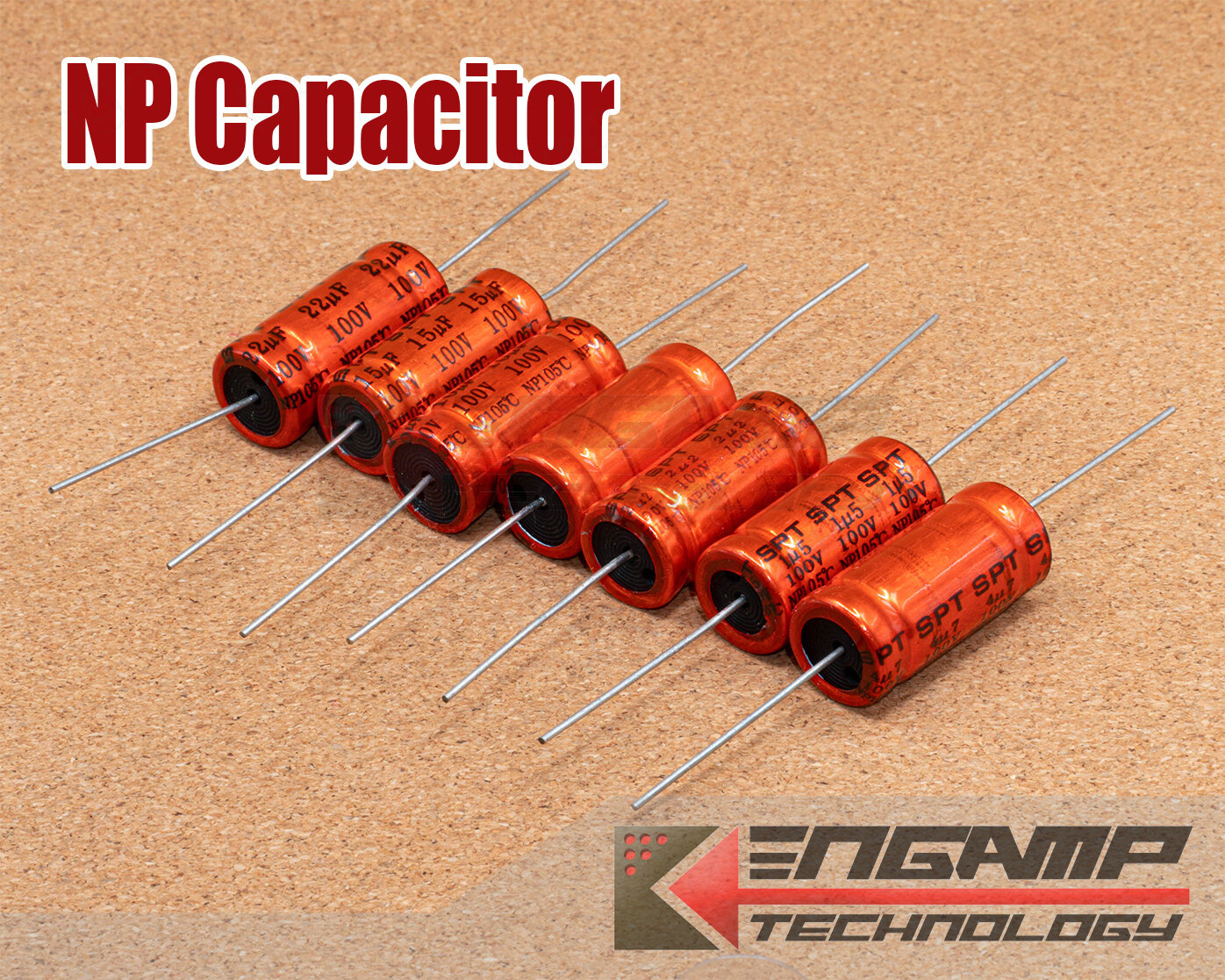 (มีตัวเลือก) [F-CAP] NP CAPACITOR ยี่ห้อ SPT ขนาด 12x16mm