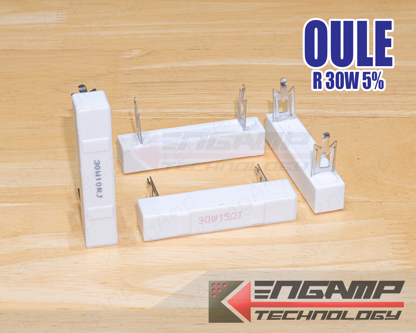 (สินค้ามีตัวเลือก) [RES] ตัวต้านทาน 30W Oule 12.5x63 H12.3 P=43mm ขาสูง 16mm