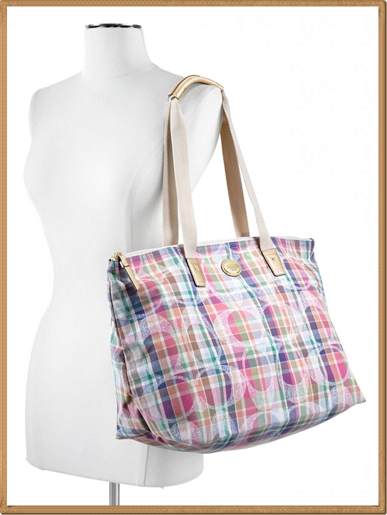 Coach Signature Nylon Packable Weekender 77321 - Pink