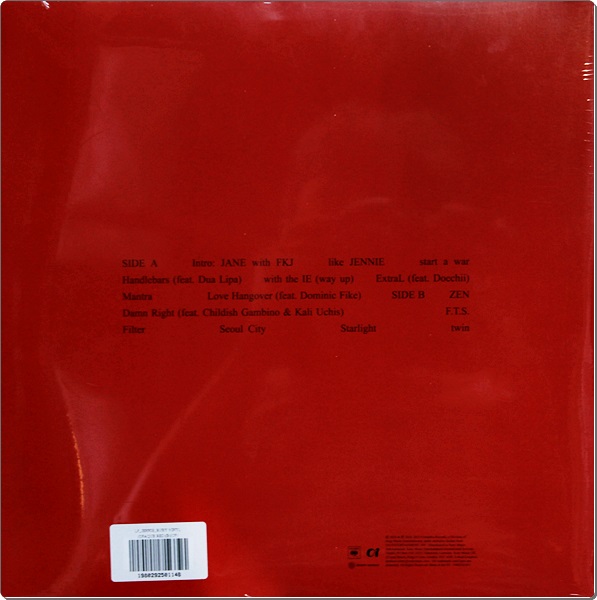 Jennie - Ruby (Red Vinyl) 1Lp New