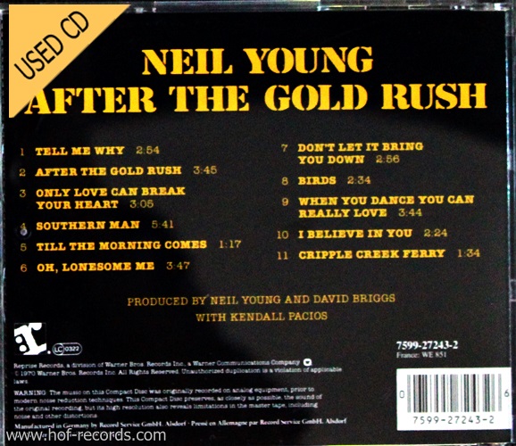 Used CD Neil Young - After the gold rush