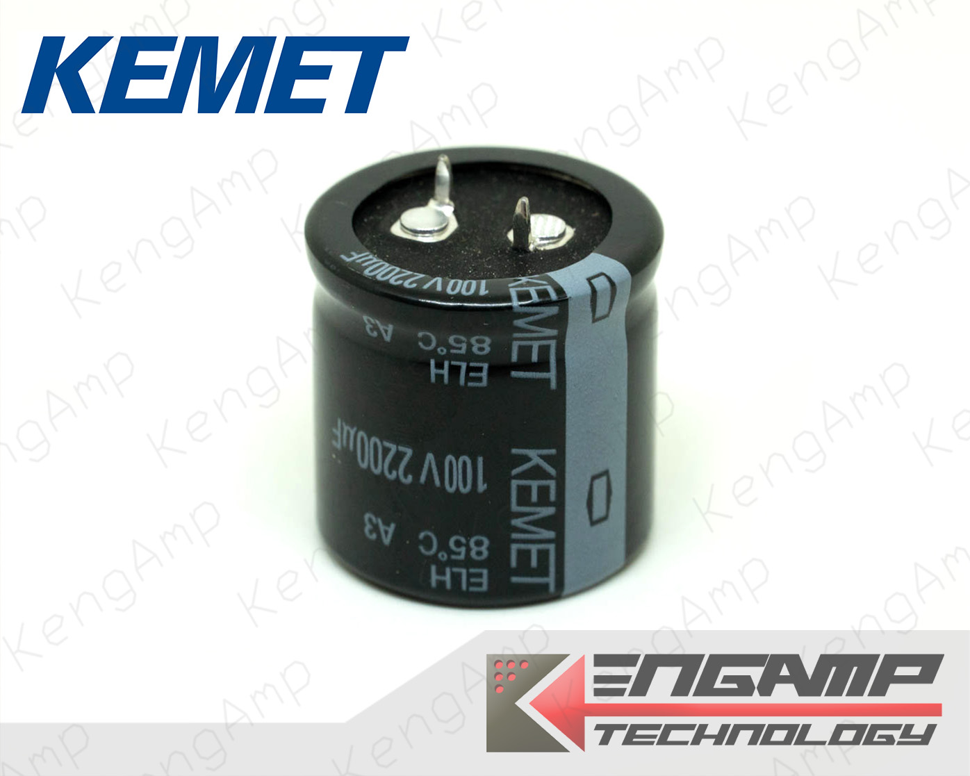 2200uF/100V 85C KEMET 30x30mm P=10mm
