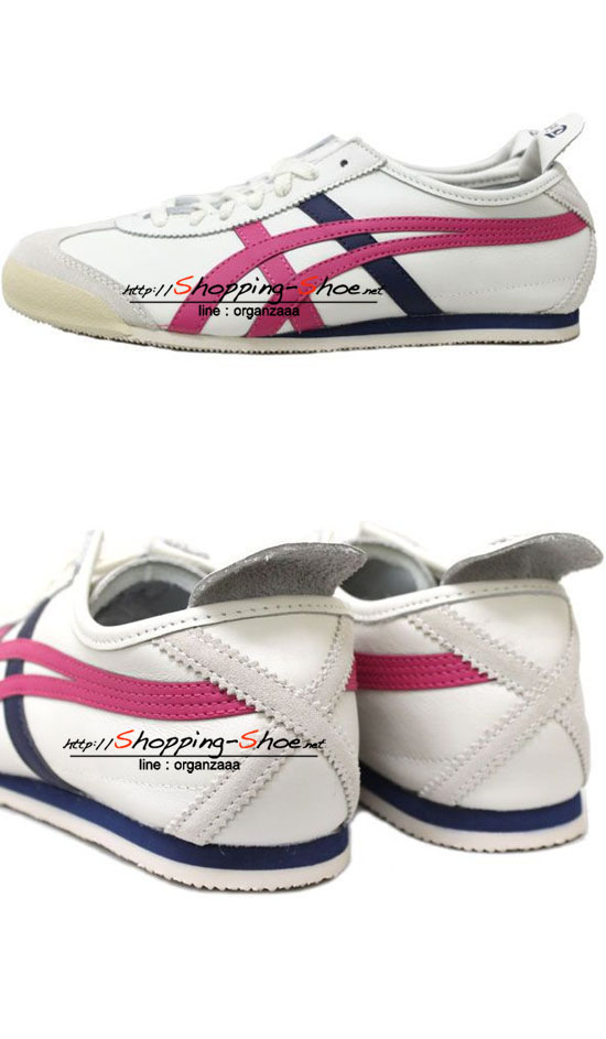 Onitsuka Tiger Mexico 66 - Off White / Hot Pink ของแท้ มีกล่อง ป้ายครบ