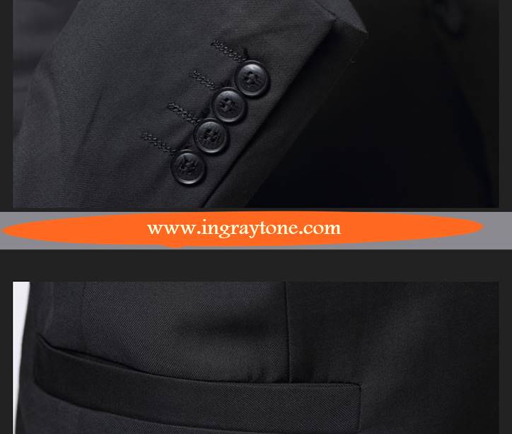 ชุดเสื้อสูท คอจีน oversizeชาย VIP เสื้อ+กางเกง Size No.35 37-39-41-43-45 ดำ เทา ขาว น้ำเงิน