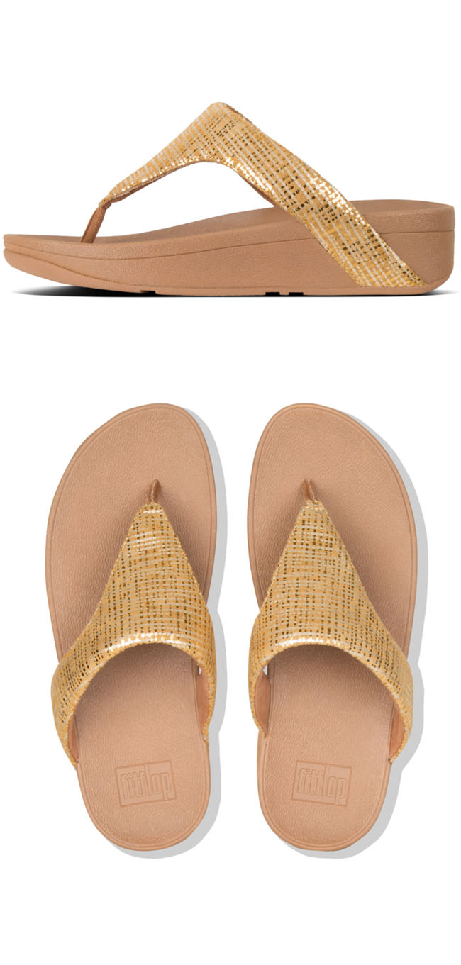 Fitflop Lottie Chain Print Suede Baked Yellow ของแท้ นำเข้าจาก USA และ UK