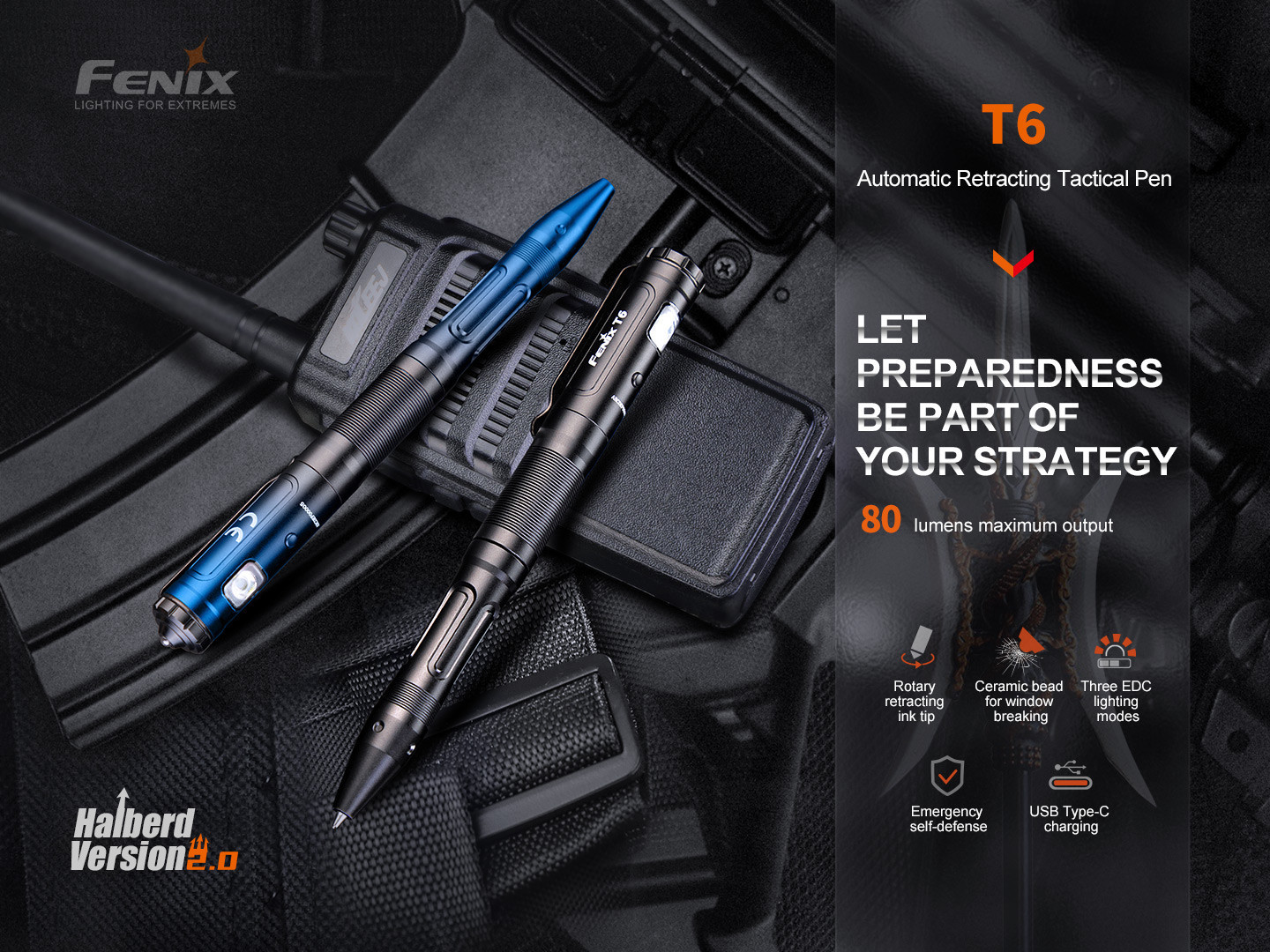 ปากกาแทคติคอล Fenix T6