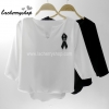 เสื้อผ้าแฟชั่น เสื้อทำงาน สีขาว ผ้าฮานาโกะ แขนสามส่วน เว้าคอ สวยเรียบหรูสไตล์เกาหลี ใส่ได้ทุกโอกาส คุณภาพดี ราคาไม่แพง