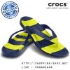 Crocs Beach Line Flip - Navy / Citrus ของแท้ Outlet ไทยและอเมริกา