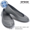 Crocs Super Molded Flat - Silver ของแท้ Outlet ไทยและอเมริกา