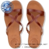Fitflop Strata Leather Slide Sandal Cognac ของแท้ นำเข้าจาก USA และ UK