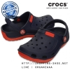 Crocs Kids Duet Wave Clog - Nautical Navy / Flame ของแท้ Outlet ไทยและอเมริกา