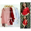 เสื้อผ้าฮานาโกะ รุ่นเปิดไหล่ ผูกโบว์ที่แขน แบบสวยน่ารัก เซ็กซี่เบาๆ