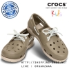 Crocs Kids Beach Line Boat Shoe - Khaki / Stucco ของแท้ Outlet ไทยและอเมริกา
