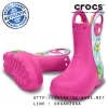 Crocs Handle It Hello Kitty Plane Boot - Fuchsia ของแท้ Outlet ไทยและอเมริกา