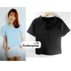 เสื้อแฟชั่น เสื้อสีดำ แบบสวยผูกโบว์ที่คอน่ารักๆ สินค้าคุณภาพ ราคาไม่แพง