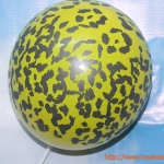 ลูกโป่งกลมสีเหลืองพิมพ์ลายเสือชีตาร์ (ซาฟารี ดีไซน์) ไซส์ 12 นิ้ว แพ็คละ 10 ใบ (Round Balloons 12" - Safari Cheetah Printing latex balloons)