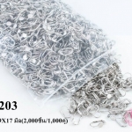 ตะขอต่างหูแบบห้อย สีโรเดียม 9X17 มิล(2,000ชิ้น/1,000คู่)
