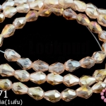 คริสตัลจีน ทรงหยดน้ำ สีโอรสรุ้ง 4มิล(1เส้น)