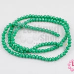 คริสตัลจีน ทรงซาลาเปา สีเขียวเข้มพาสเทลขุ่น 4มิล (1เส้น)