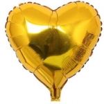 ลูกโป่งฟลอย์รูปหัวใจ สีทอง ไซส์ 18 นิ้ว - Heart Shape Balloon Gold Color