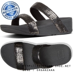 Fitflop Lottie Chain Print Suede Slide Black ของแท้ นำเข้าจาก USA และ UK