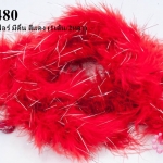 ขนมิงค์เฟอร์ มีดิ้น สีแดง (1เส้น/2หลา)