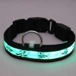 ปลอกคอ LED ลาย Pluto Collar สีเขียว ไซส์ M สำหรับสุนัข