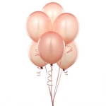 ลูกโป่งกลมเนื้อมุก สีส้มอ่อน (โอรส) ไซส์ 10 นิ้ว แพ็คละ 10 ใบ (Round Balloons - Pearl Orange Color 10")