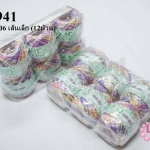 เชือกป่านย้อมสี คละสี #106 เส้นเล็ก (12ม้วน)
