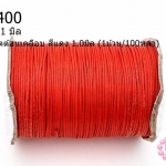 เชือกค๊อตต้อนเคลือบ สีแดง 1.0มิล (1ม้วน/100หลา)