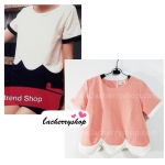 เสื้อแฟชั่น เสื้อทำงาน ผ้าฮานาโกะ สีส้มโอรส แบบสวยน่ารัก เป็นหยักๆช่วงเอว เนื้อผ้านิ่ม อยู่ทรง ไม่ยับง่าย ใส่สบาย สินค้าคุณภาพ ราคาไม่แพง