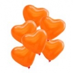 ลูกโป่งหัวใจเนื้อเมททัลลิก สีส้ม ไซส์ 12 นิ้ว แพ็คละ 10 ใบ (Heart Shape Balloon-Metallic Orange Color)