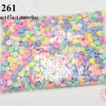 ลูกปัดพลาสติก สีพาลเทล หัวใจ คละสี 12 มิล(1กิโล/1,000กรัม)
