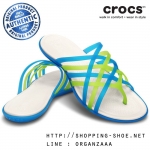 Crocs Huarache Flip Flop - Ocean / Oyster ของแท้ Outlet ไทยและอเมริกา
