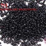 ลูกปัดจีน กลม สีดำ ขุ่น (ABC) 2มิล #S (1ถุง/5กรัม)