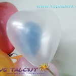 ลูกโป่งหัวใจ เนื้อมุก สีขาว ไซส์ 6 นิ้ว แพ็คละ 10 ใบ