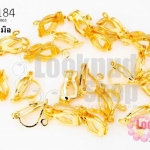 ต่างหูหนีบ สีทอง 6X10 มิล(10คู่)